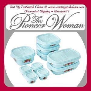 🦋 New Pioneer Woman 20-Piece Assorted Food Storage Set, Sweet Rose